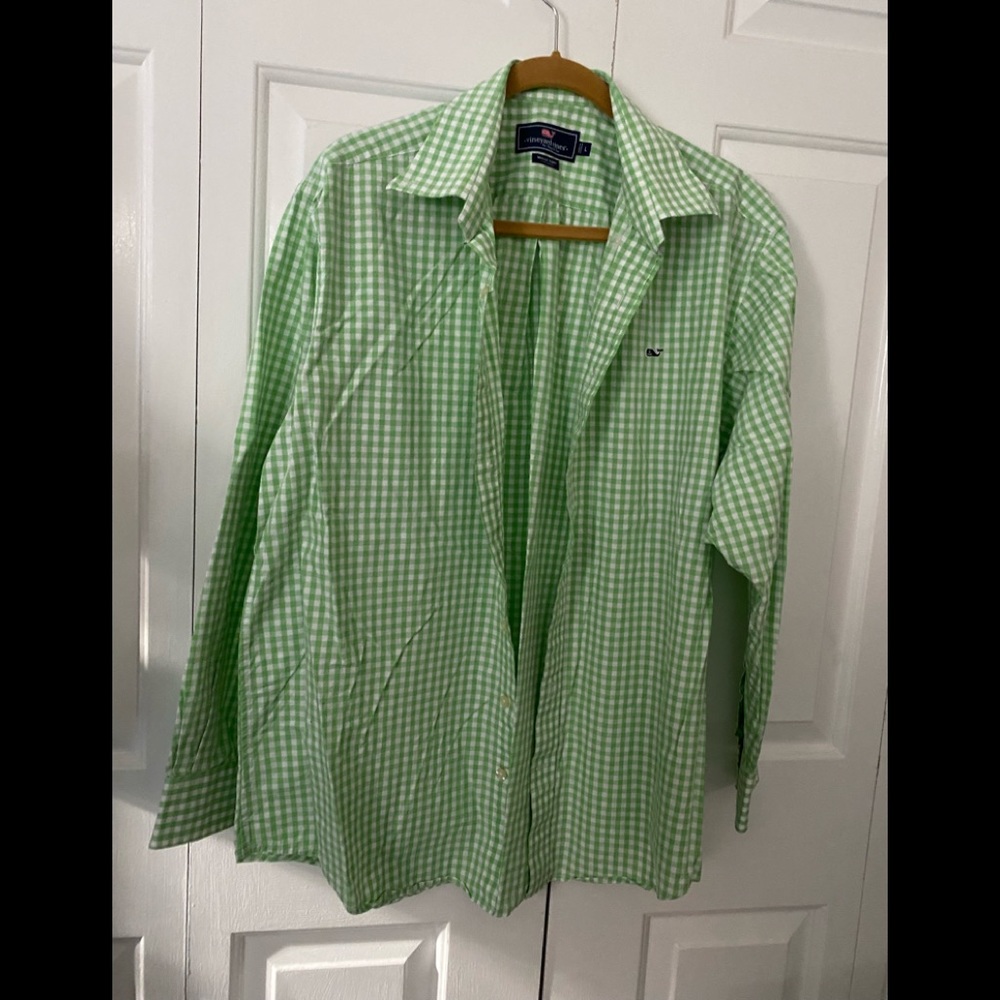 Vineyard Vines Green Check size Large